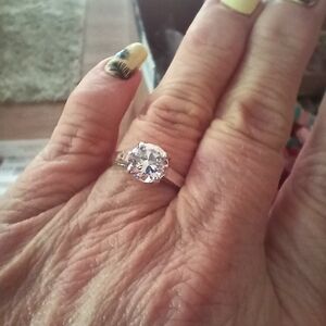 #40--gold Over Rhodium CZ RING